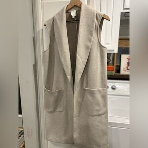 Joie Cream Sleeveless Coat